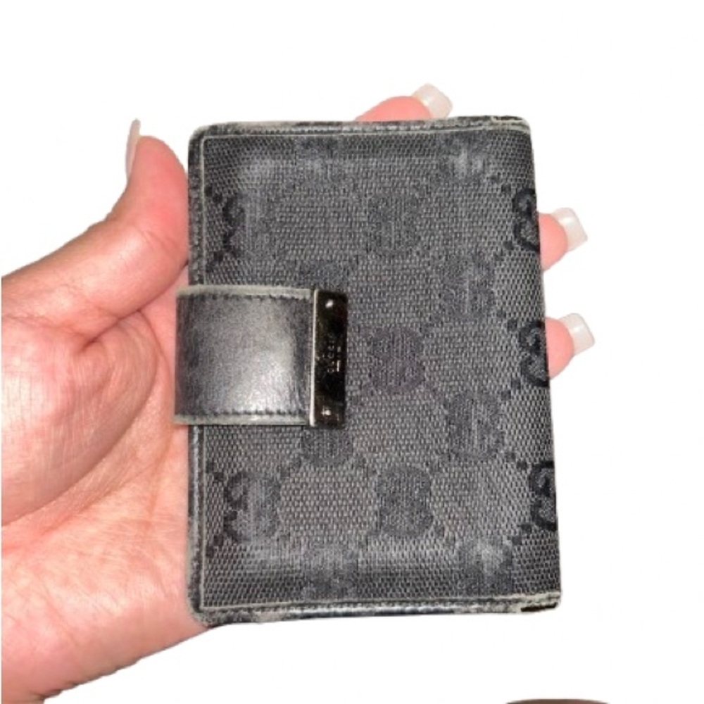 Black Gucci Monogram Wallet